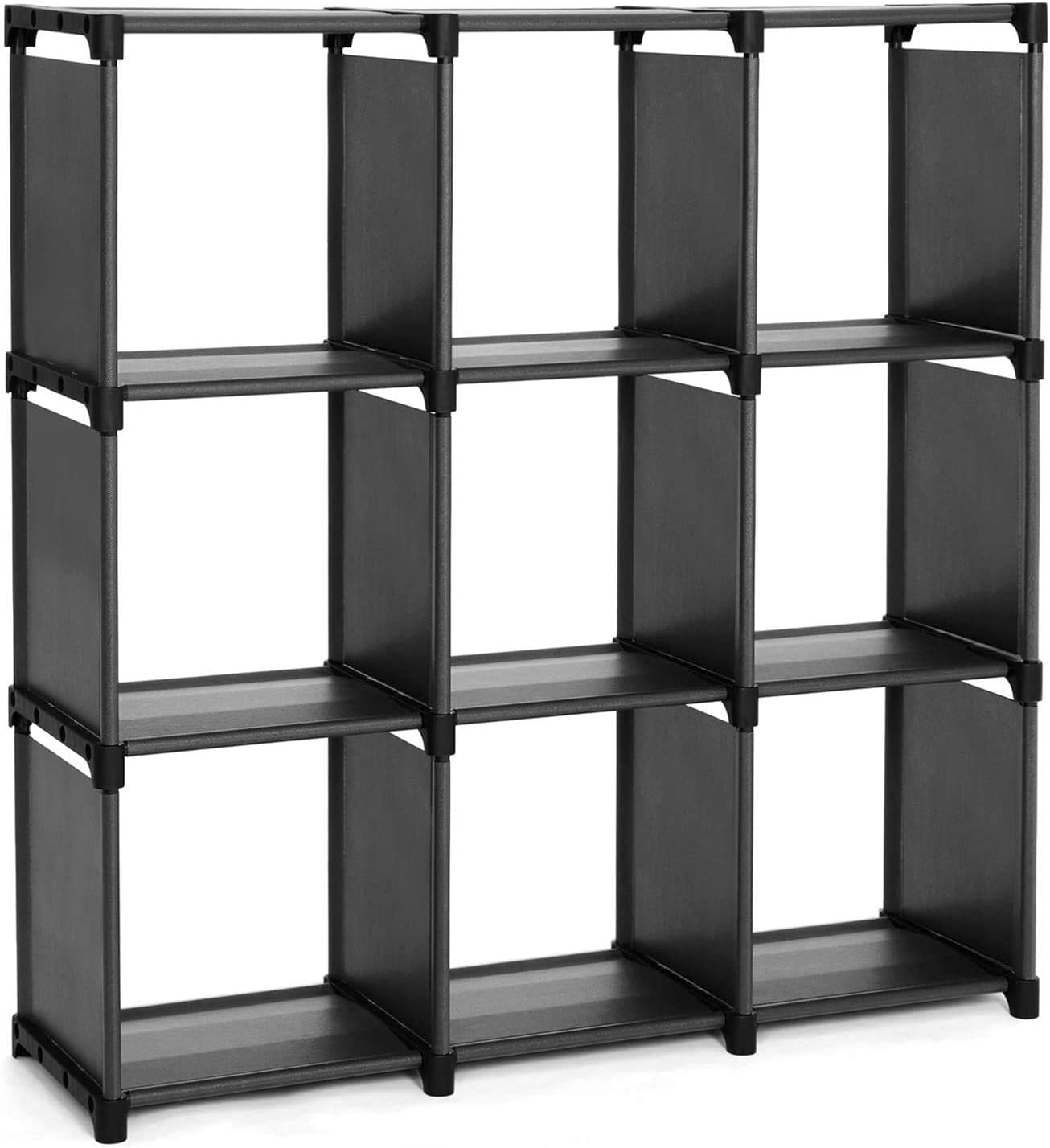 Estantería Modular 9 Cubos Negra