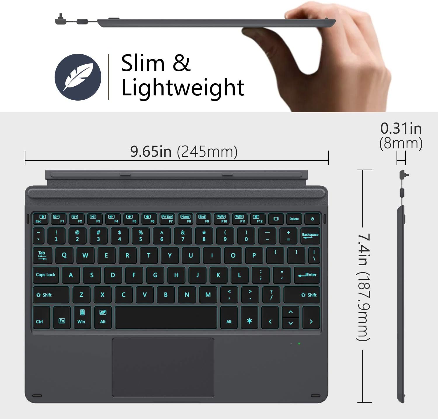 Teclado Bluetooth MoKo para Surface