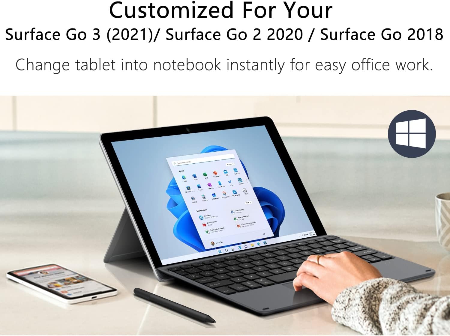 Teclado Bluetooth MoKo para Surface