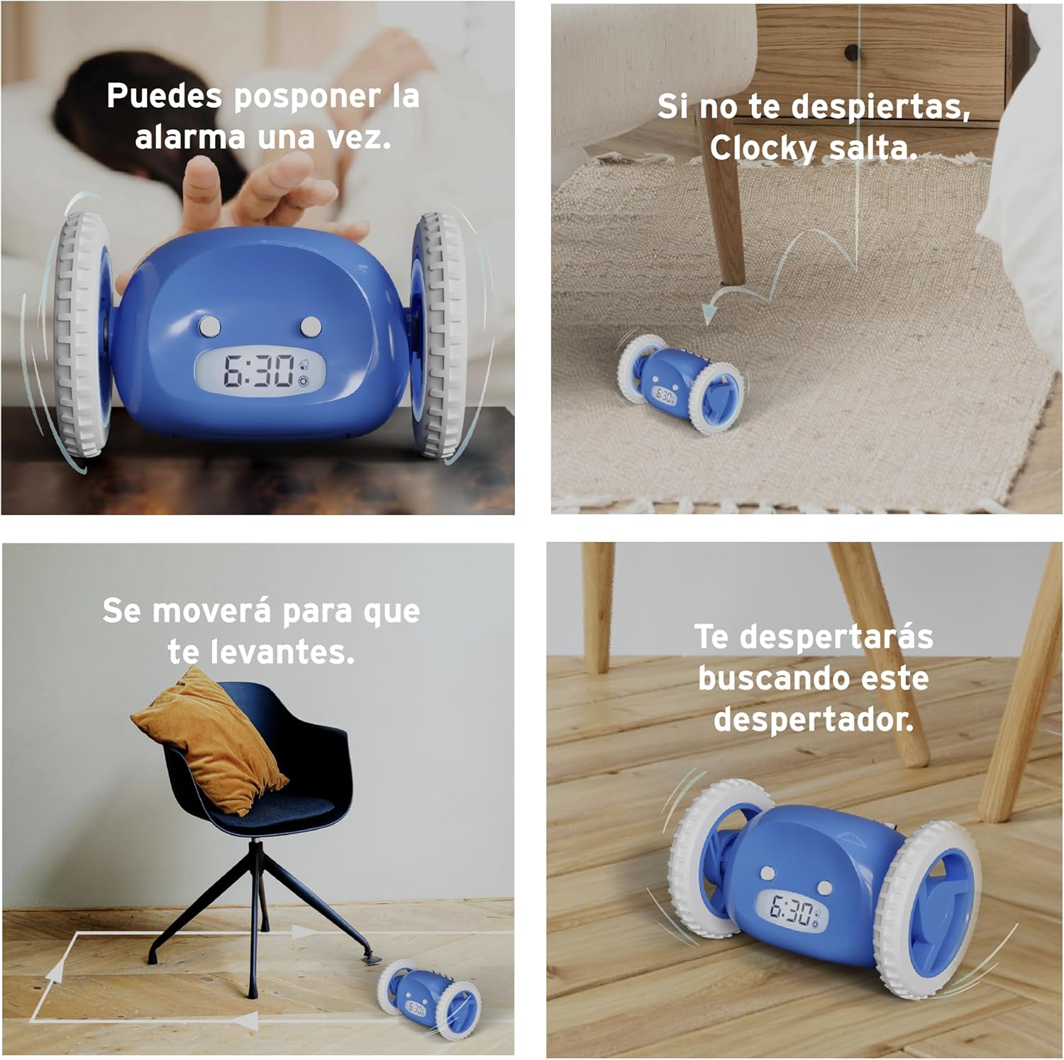 Reloj Despertador Móvil Azul