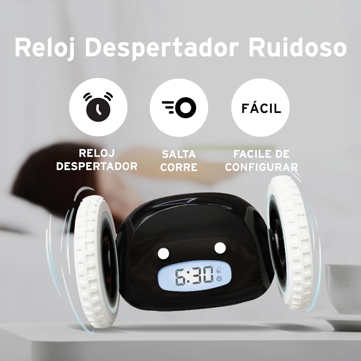 Reloj Despertador Ruidoso Móvil