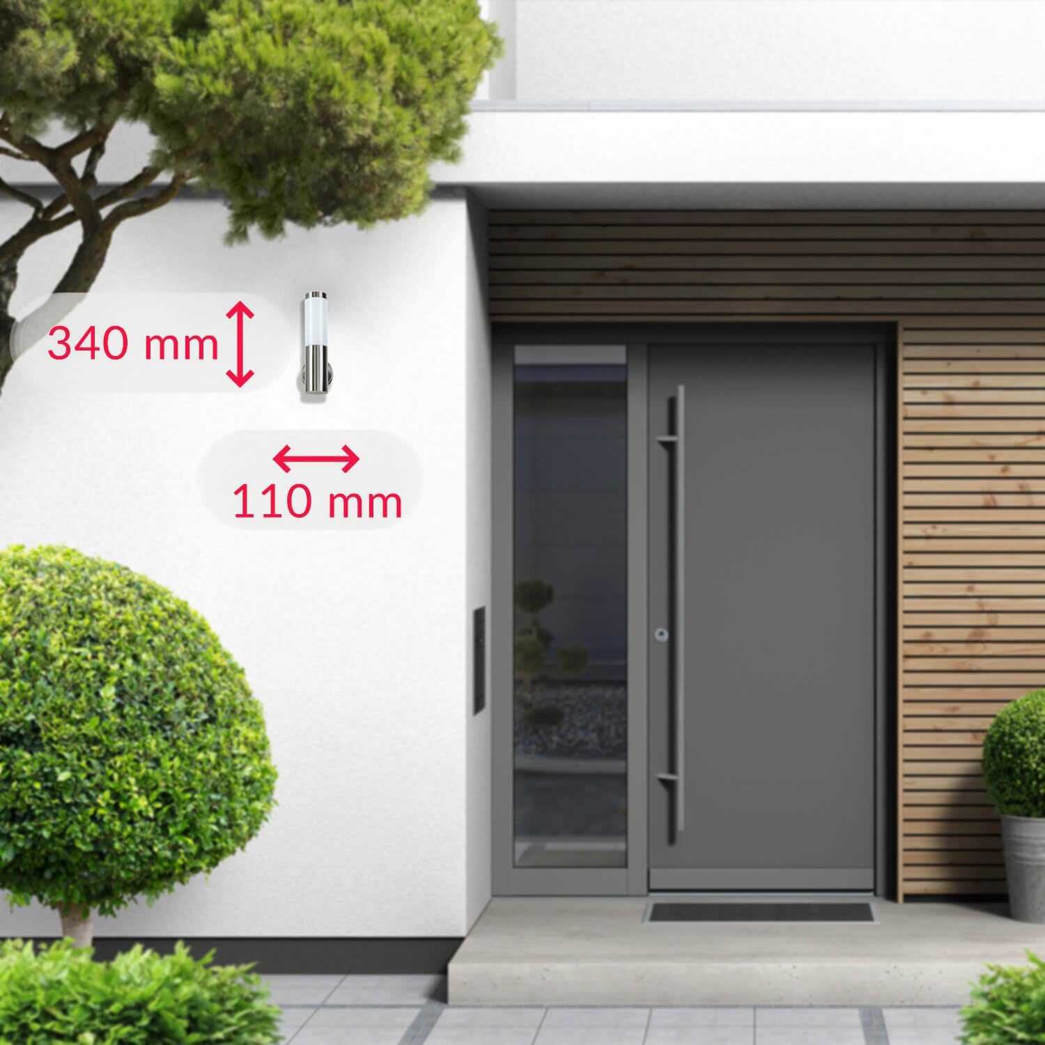 Lámpara exterior acero inoxidable