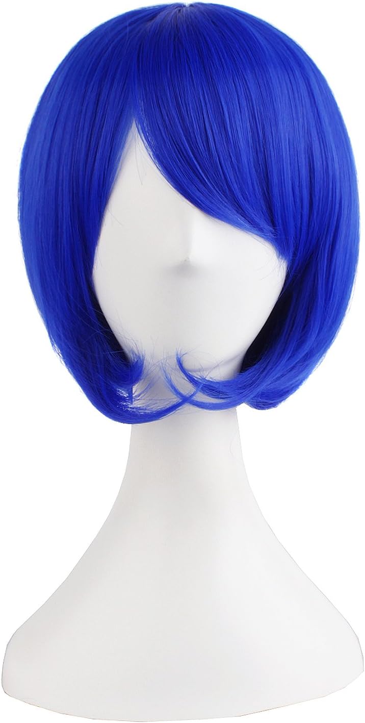 Peluca Azul Marino Corto 30cm