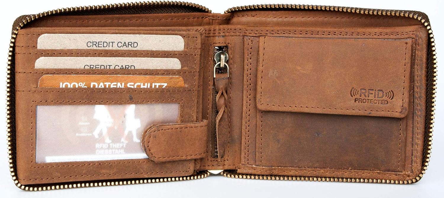 Cartera Hombre Escorpión Marrón