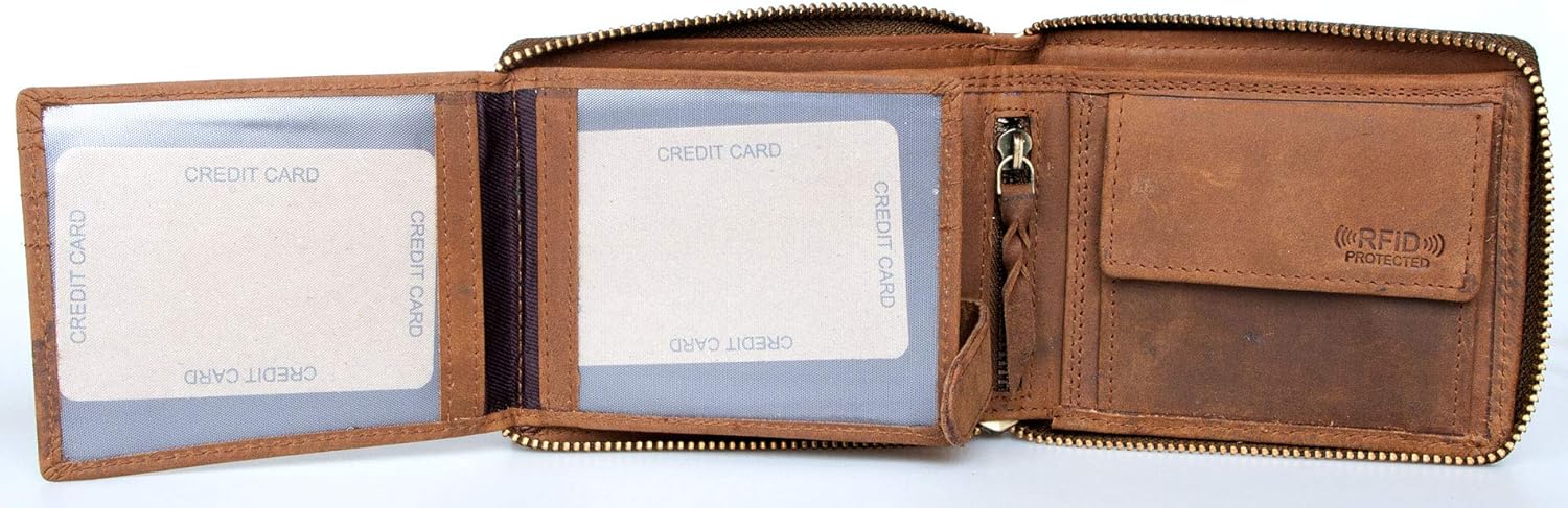 Cartera Hombre Escorpión Marrón