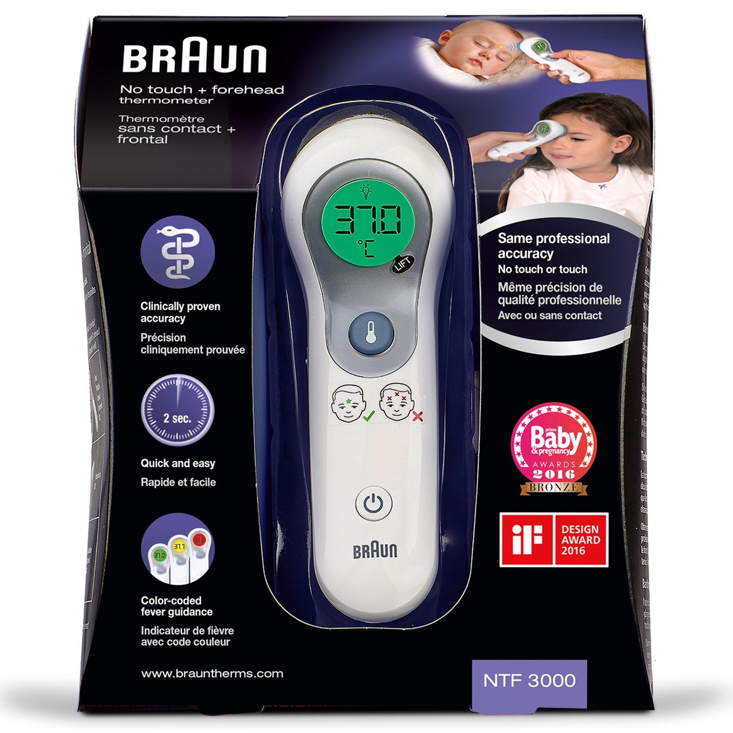 Termómetro Braun 2 en 1
