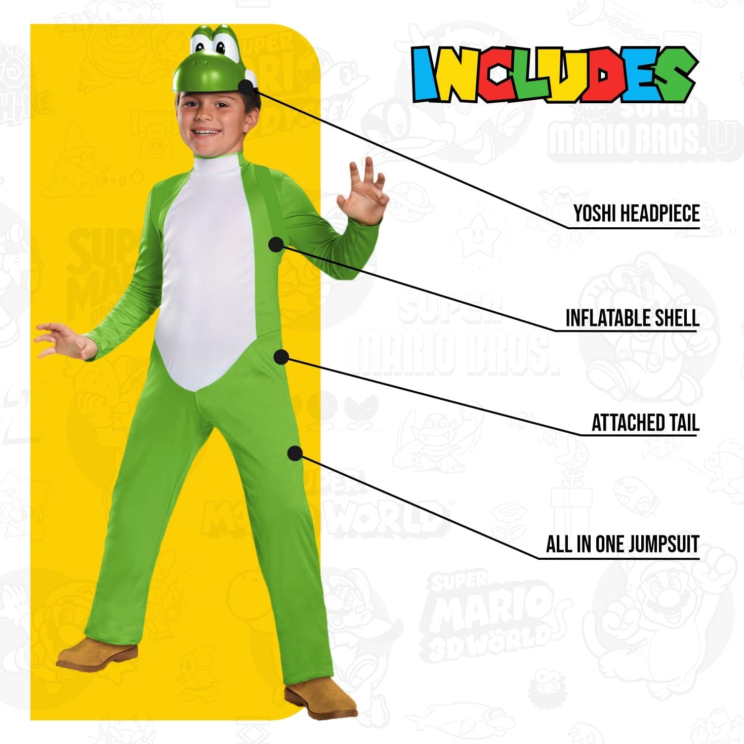 Disfraz Deluxe Yoshi Niños L