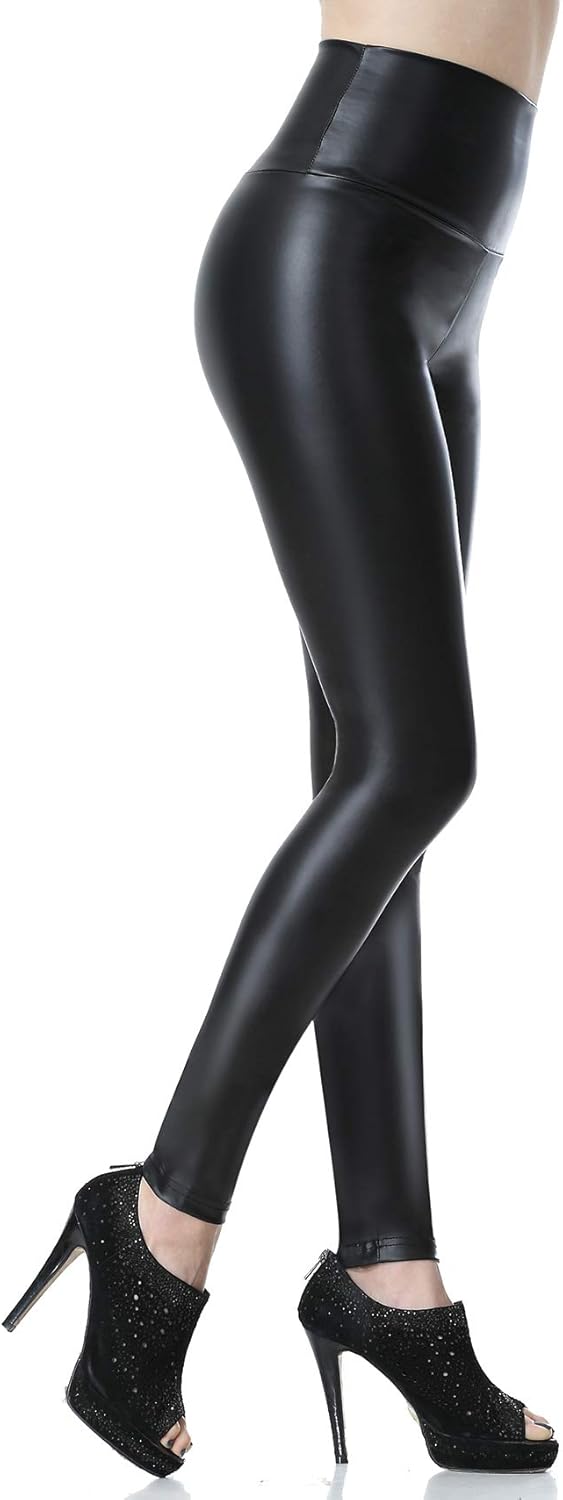 Leggings Mujer PU Cuero Alta