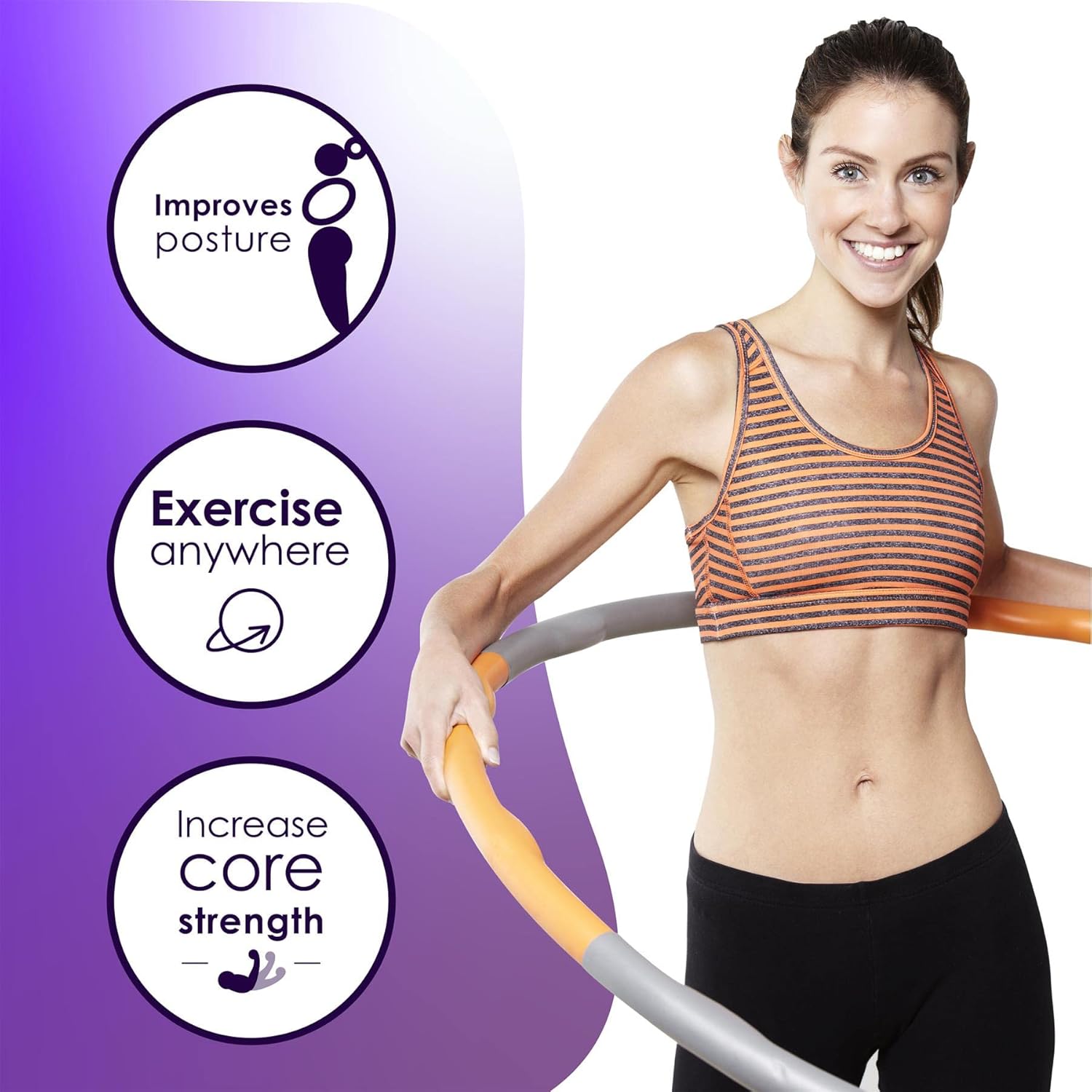 Aro de Hula Hoop Fitness Just Be