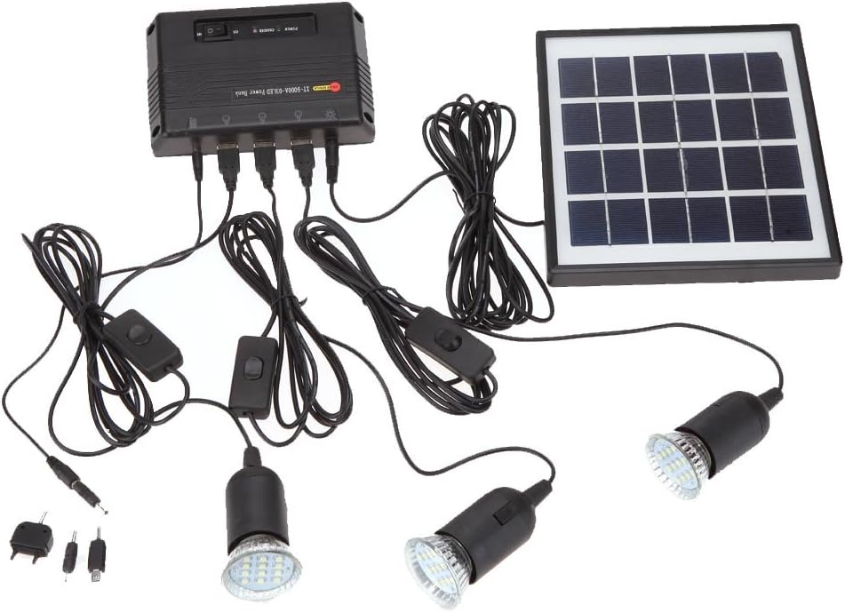 Kit solar LED para hogar y camping