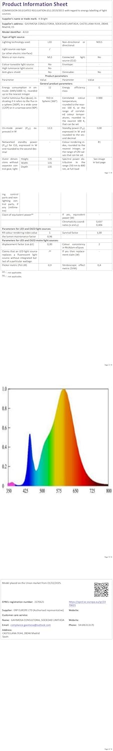 Aplique Exterior K-Bright 12W