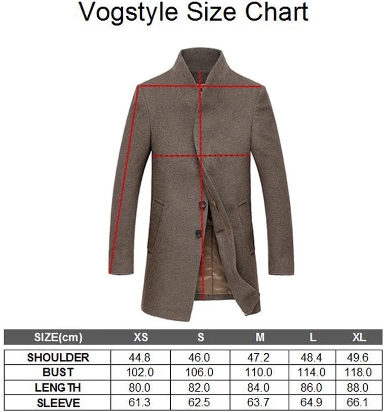 Abrigo de Lana Hombre Delgado, Talla XL