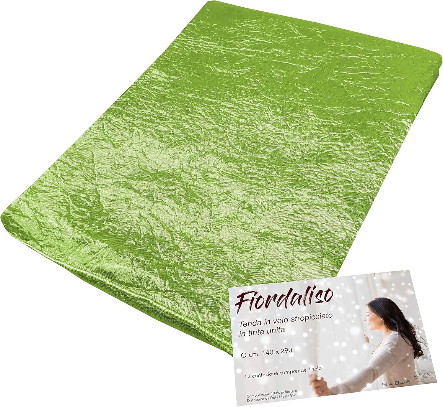 Cortina Fiordaliso Verde 140x290