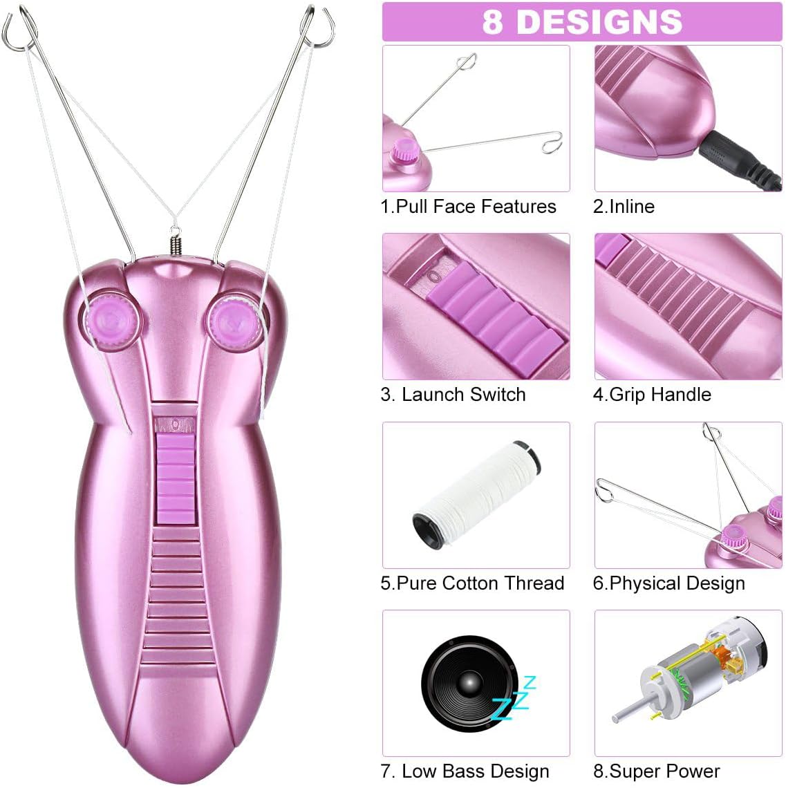 Electroestimulador facial rosa