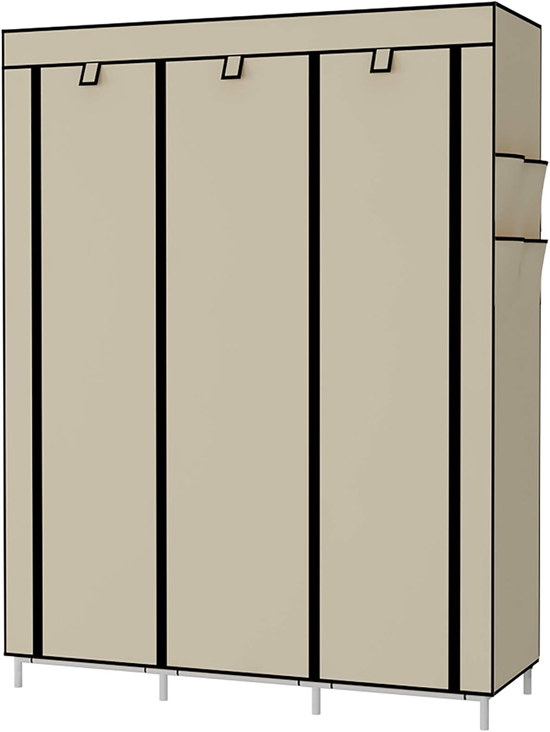 Armario Tela Plegable Beige 105x45x170 cm