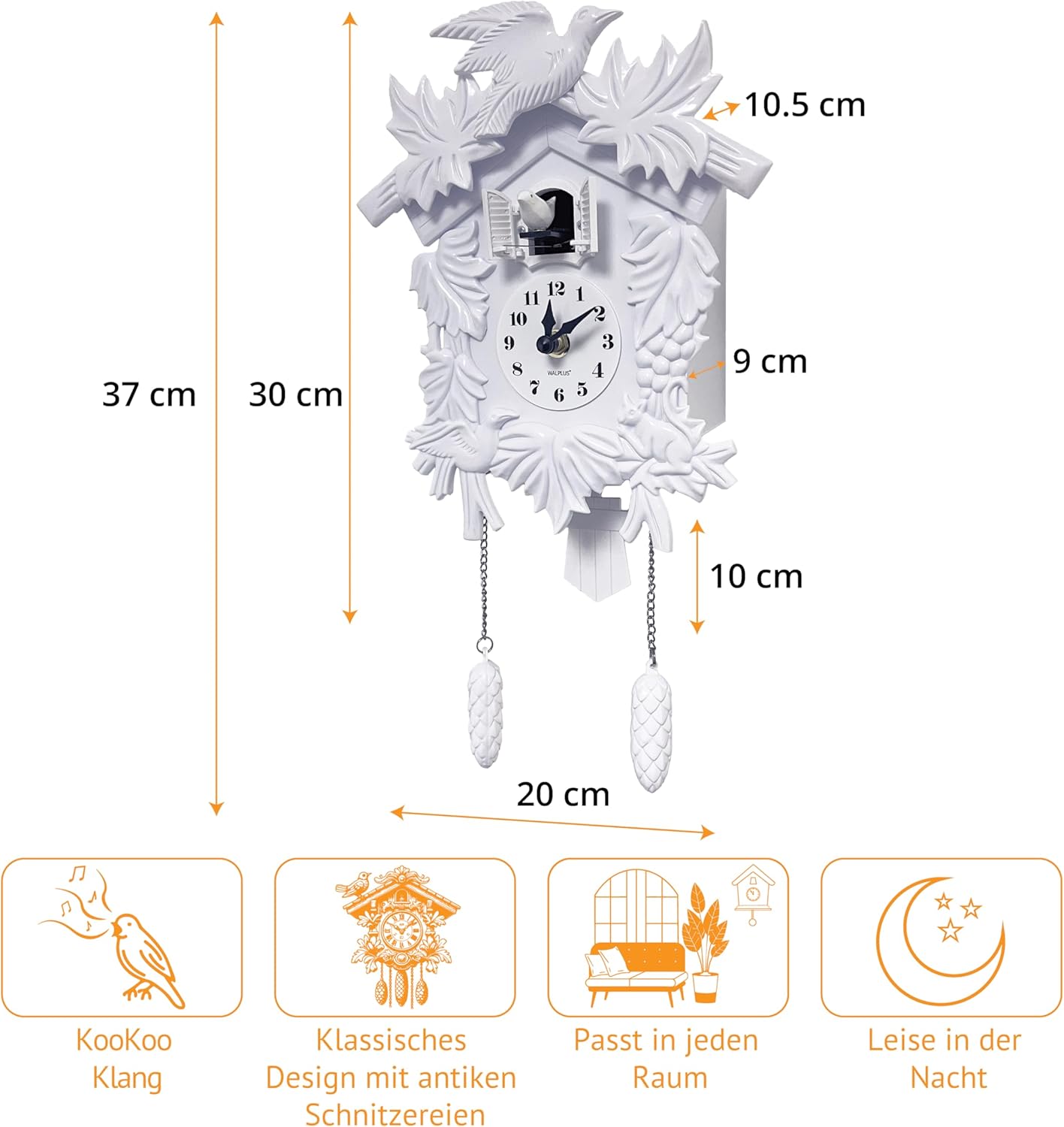 Reloj Cuco Minimalista Blanco