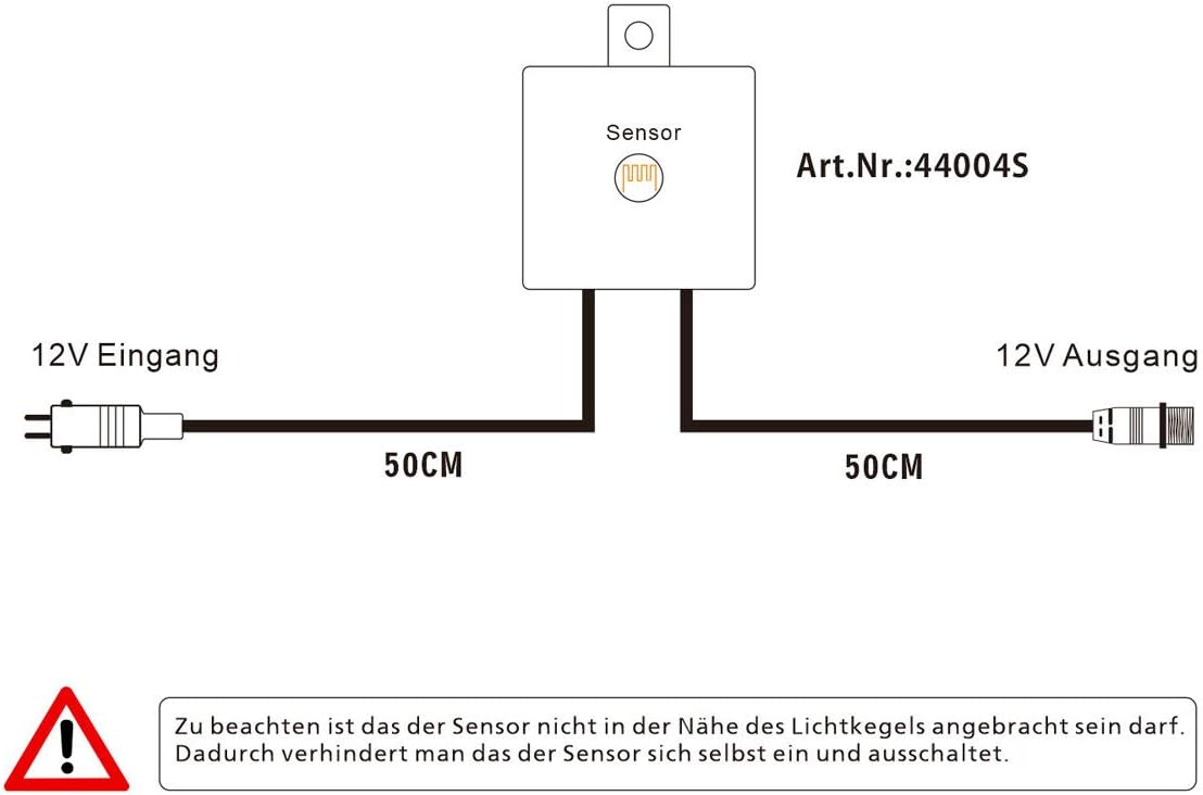 Sensor crepuscular IP65 12V