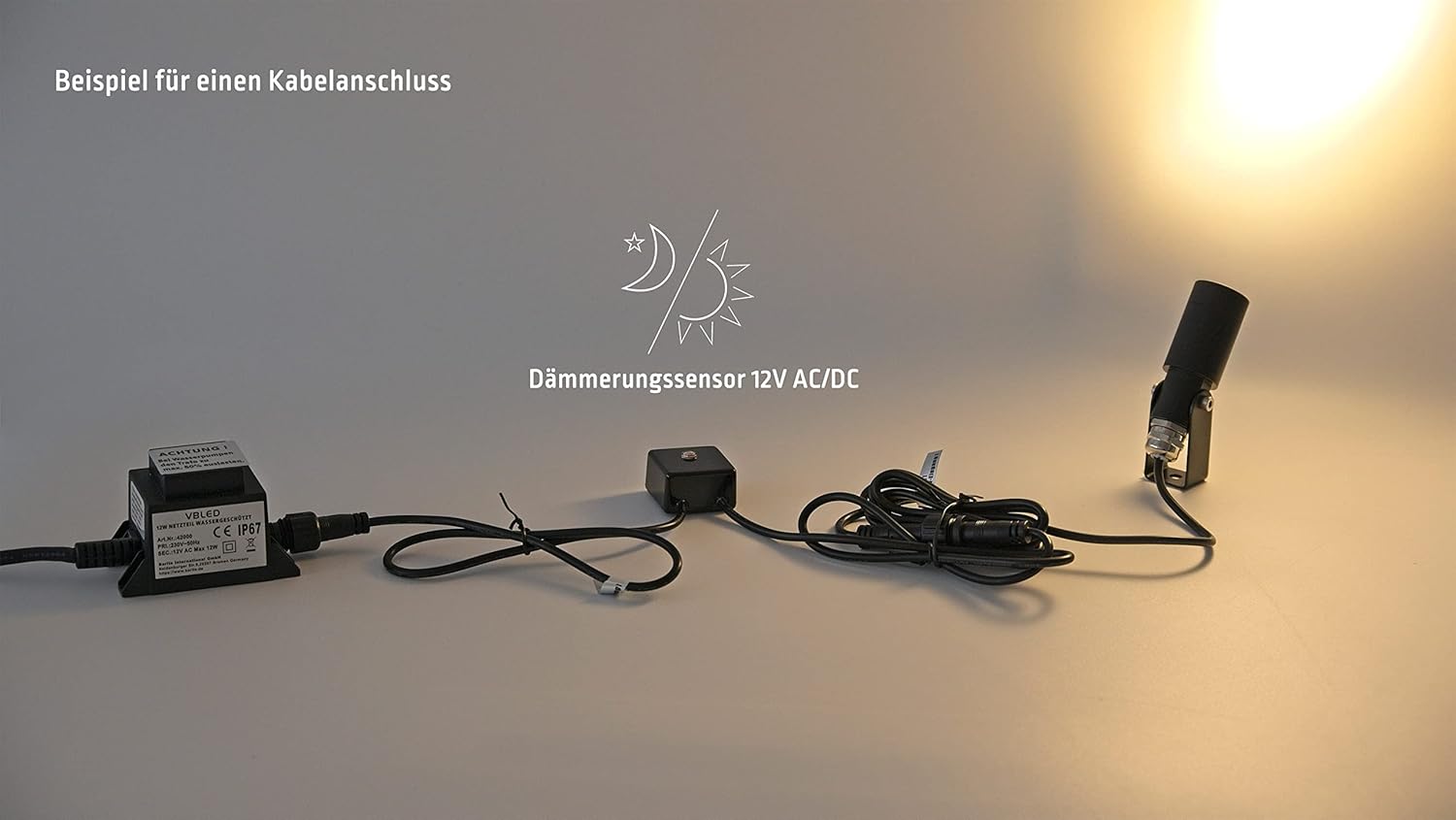 Sensor crepuscular IP65 12V