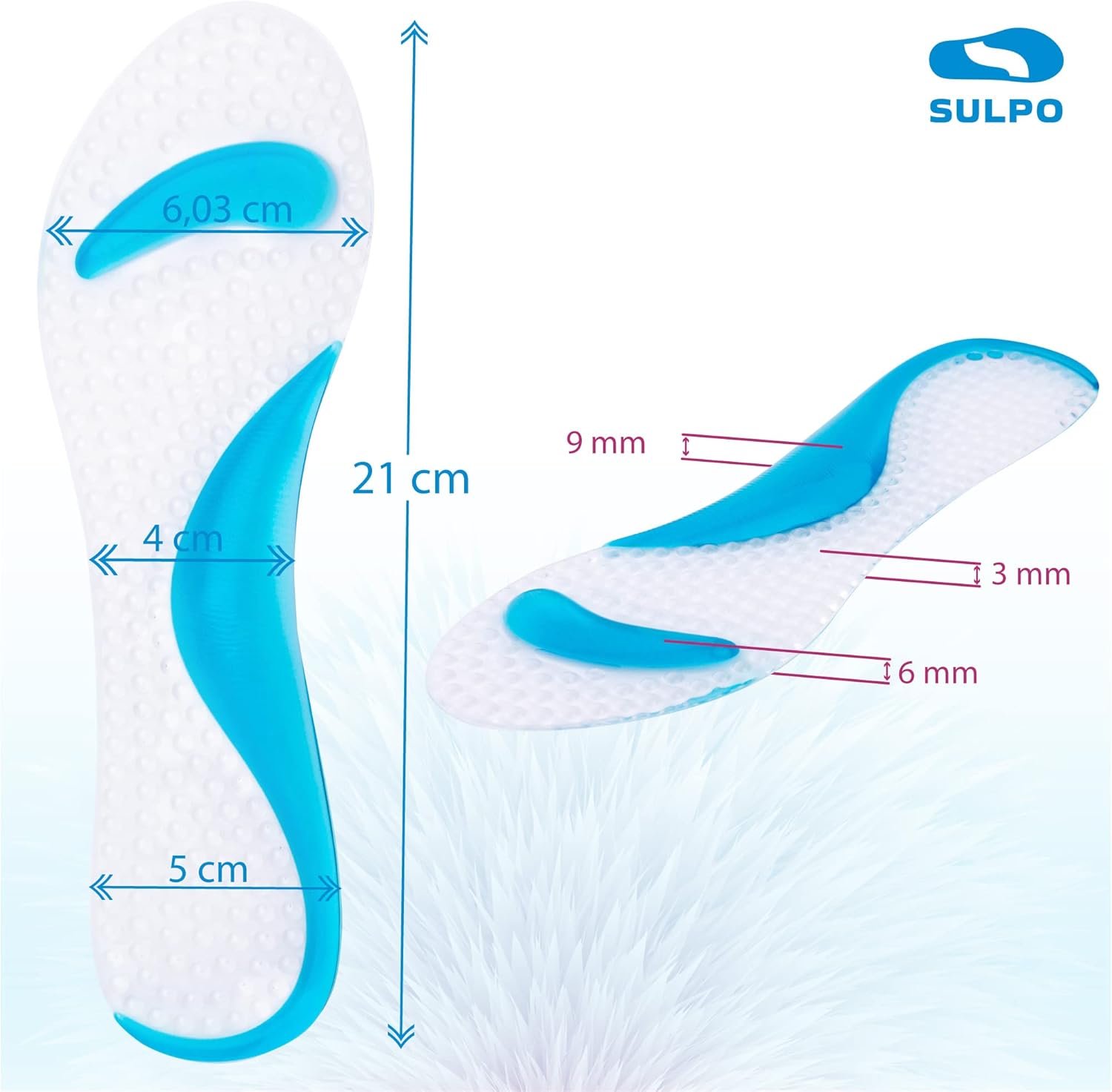 Plantillas de gel para tacones