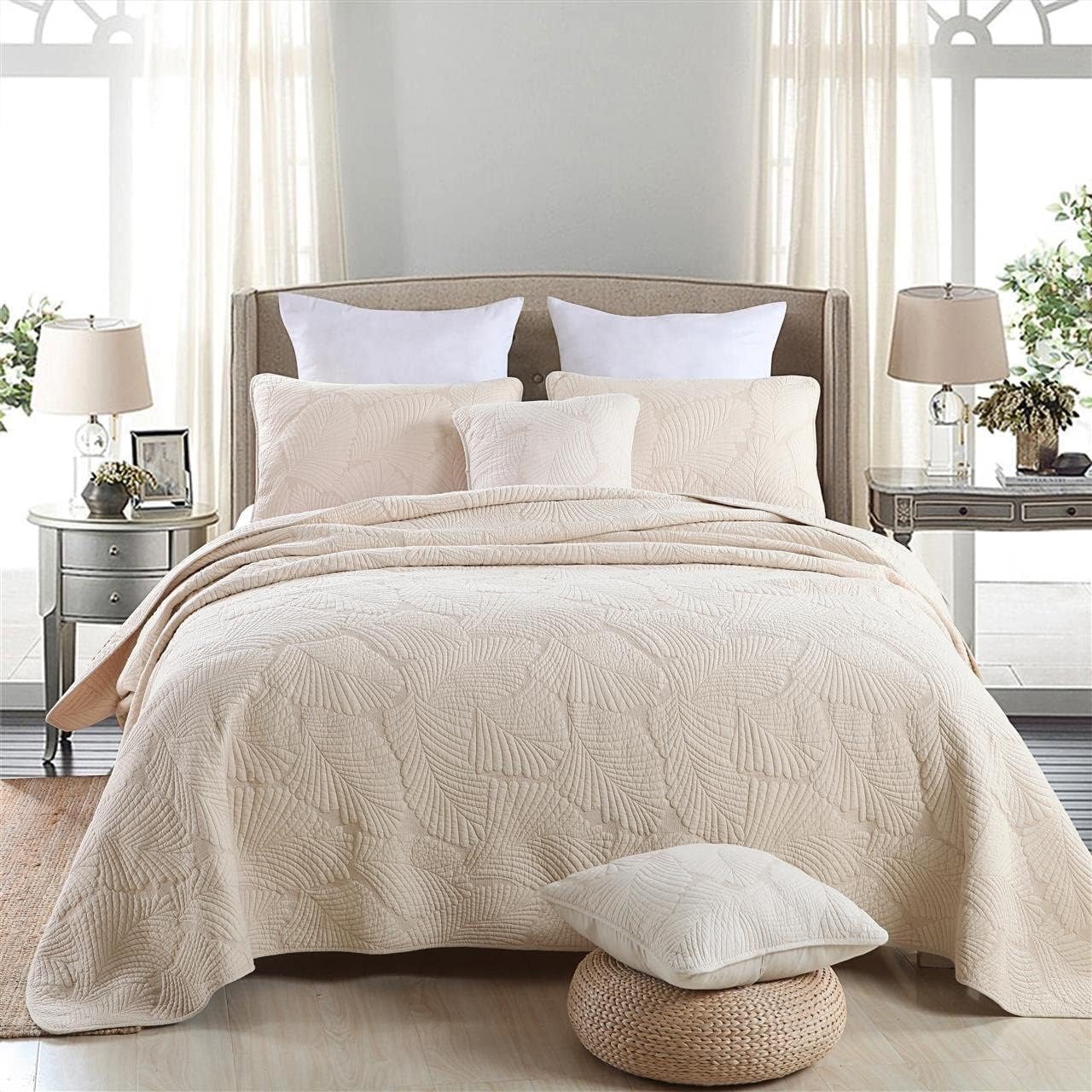 Colcha Bouti Beige 150 cm 220x240