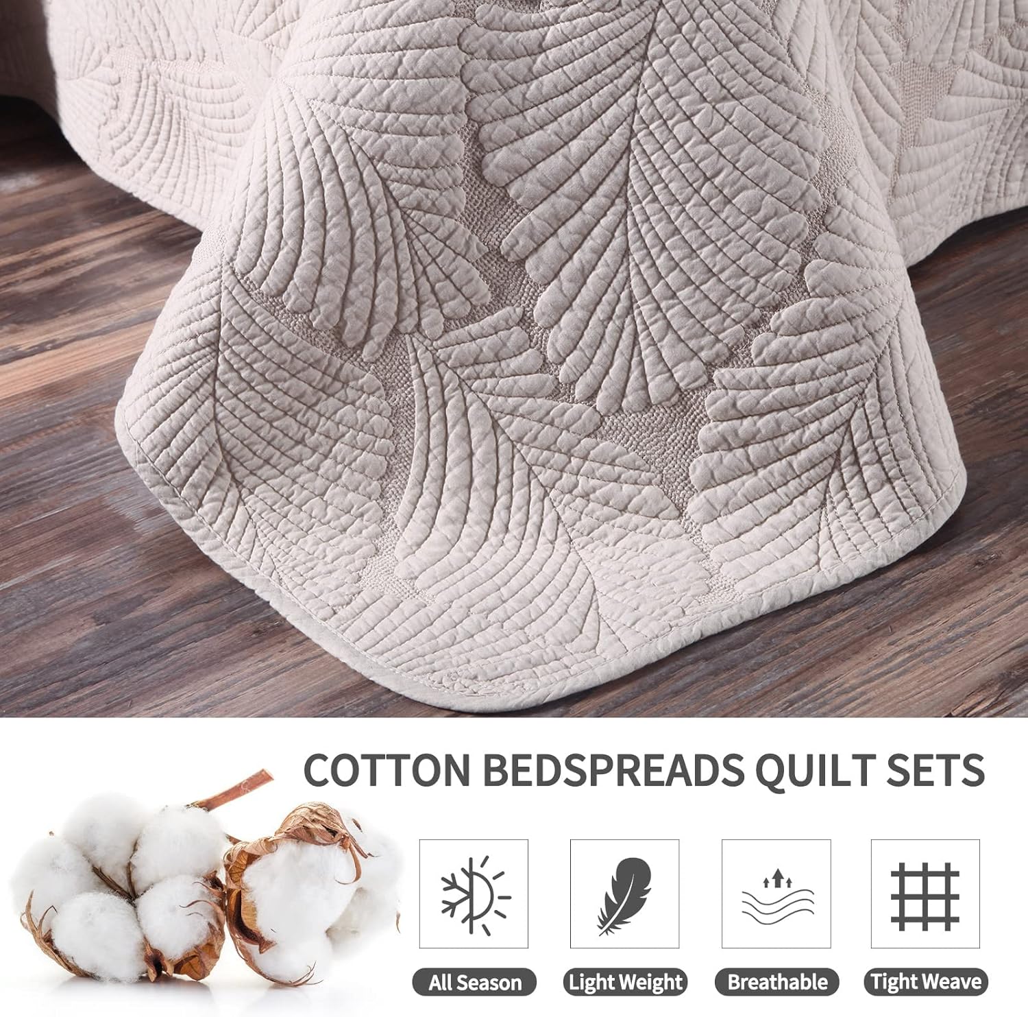 Colcha Bouti Beige 150 cm 220x240
