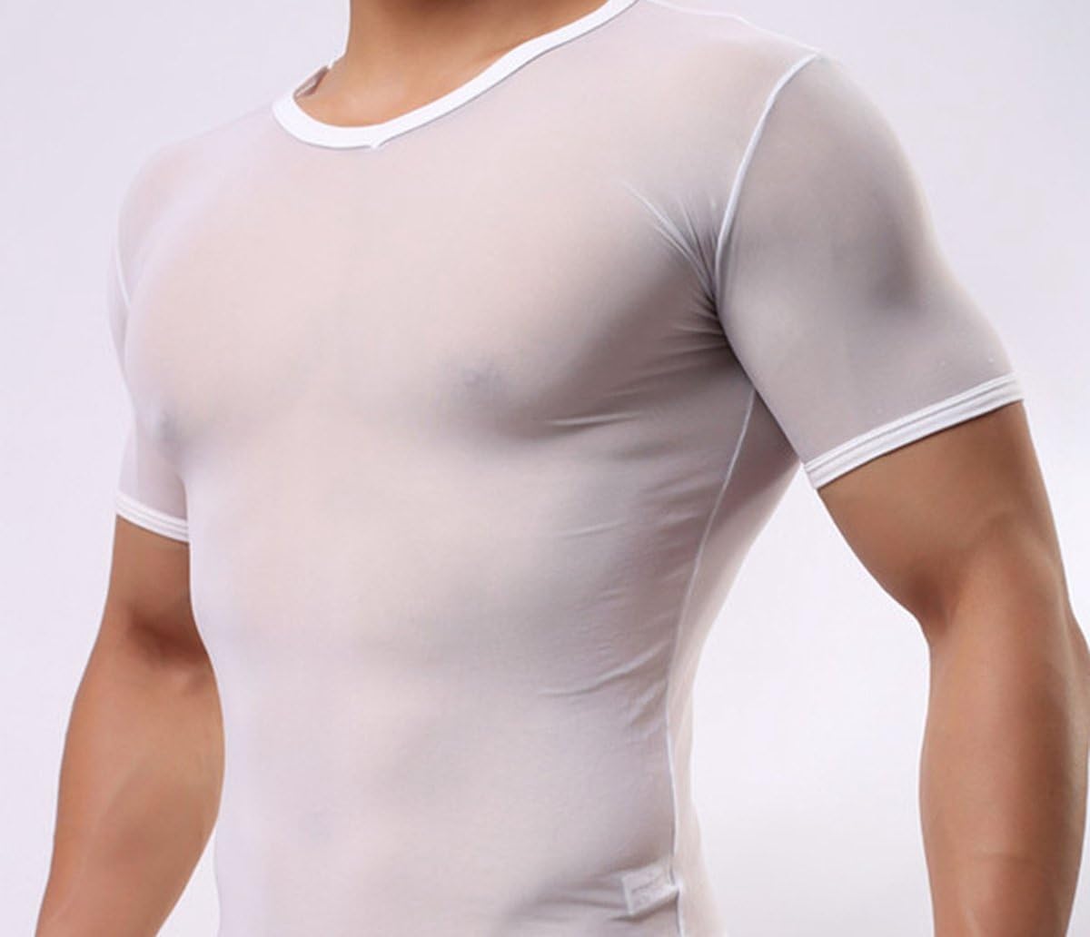 Camiseta Sexy Transparente Hombre