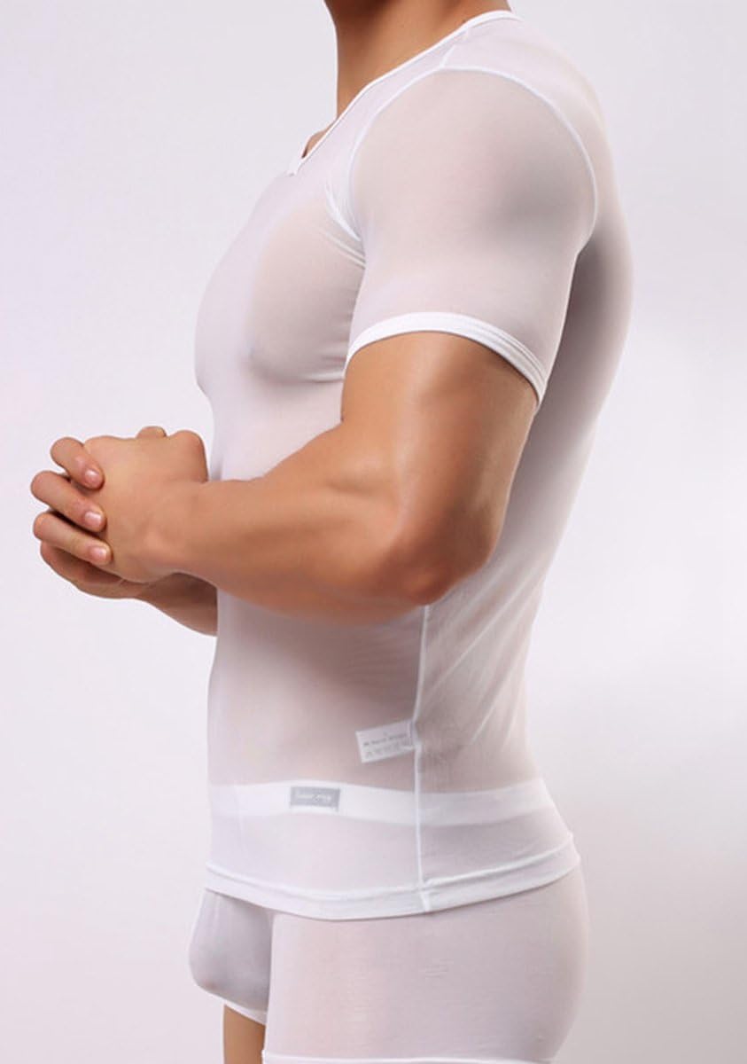 Camiseta Sexy Transparente Hombre
