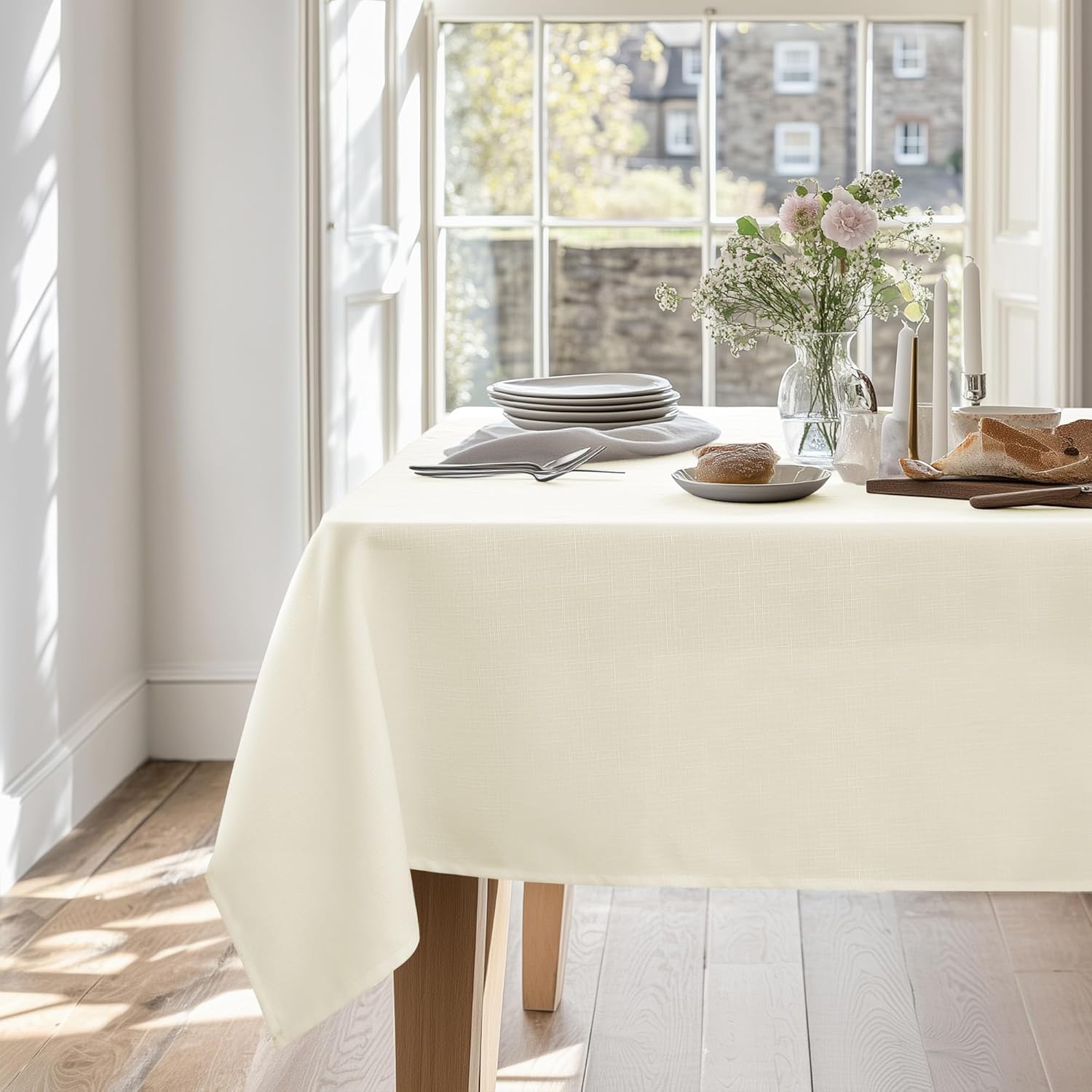 Mantel Rectangular Efecto Lino