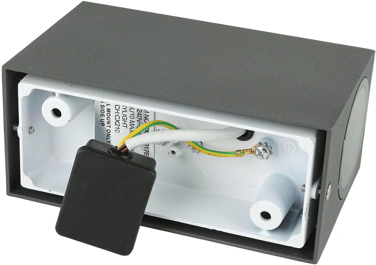Lámpara exterior antracita IP44