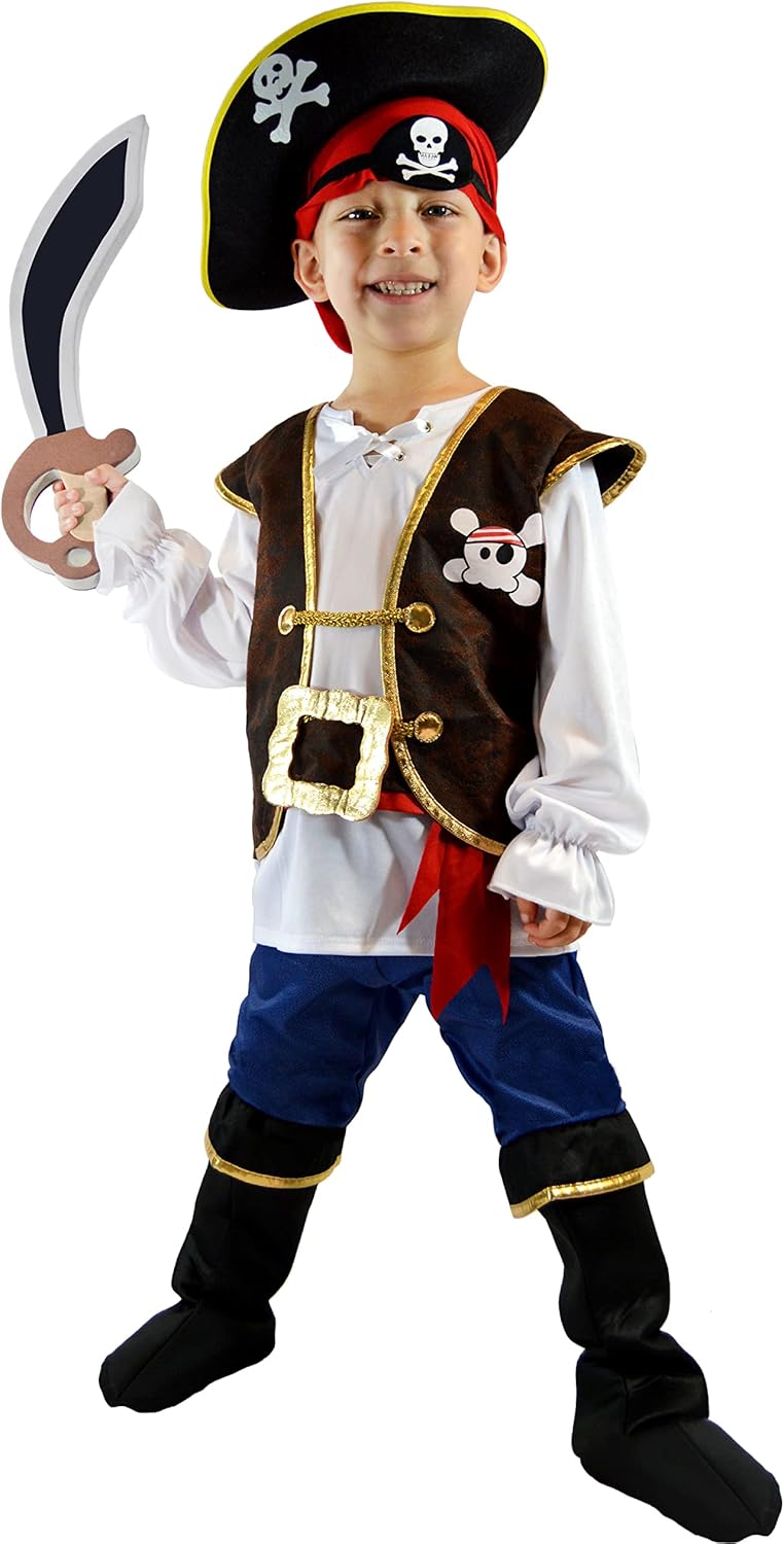 Disfraz de pirata lujo niño