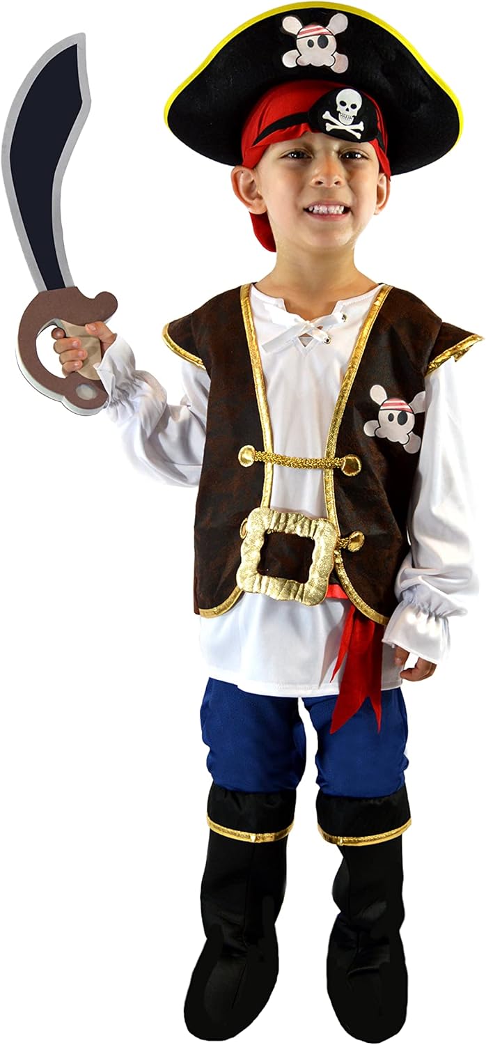Disfraz de pirata lujo niño