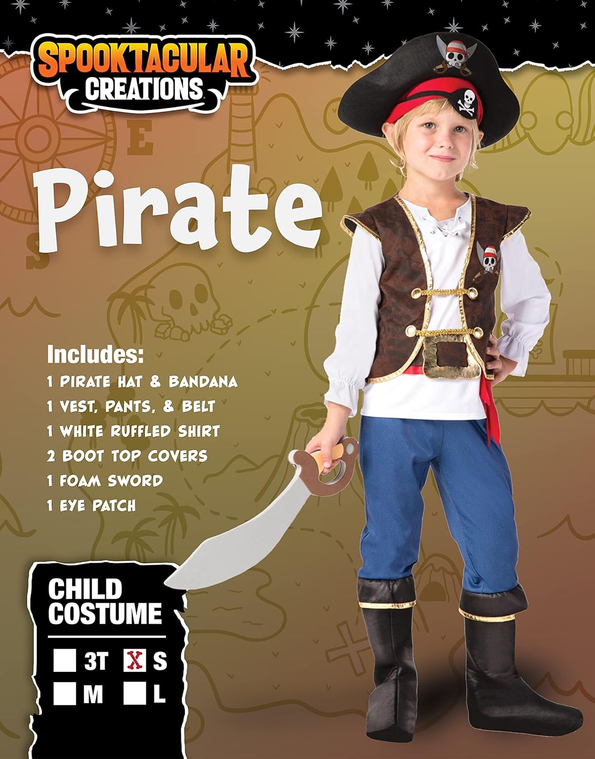 Disfraz de pirata lujo niño