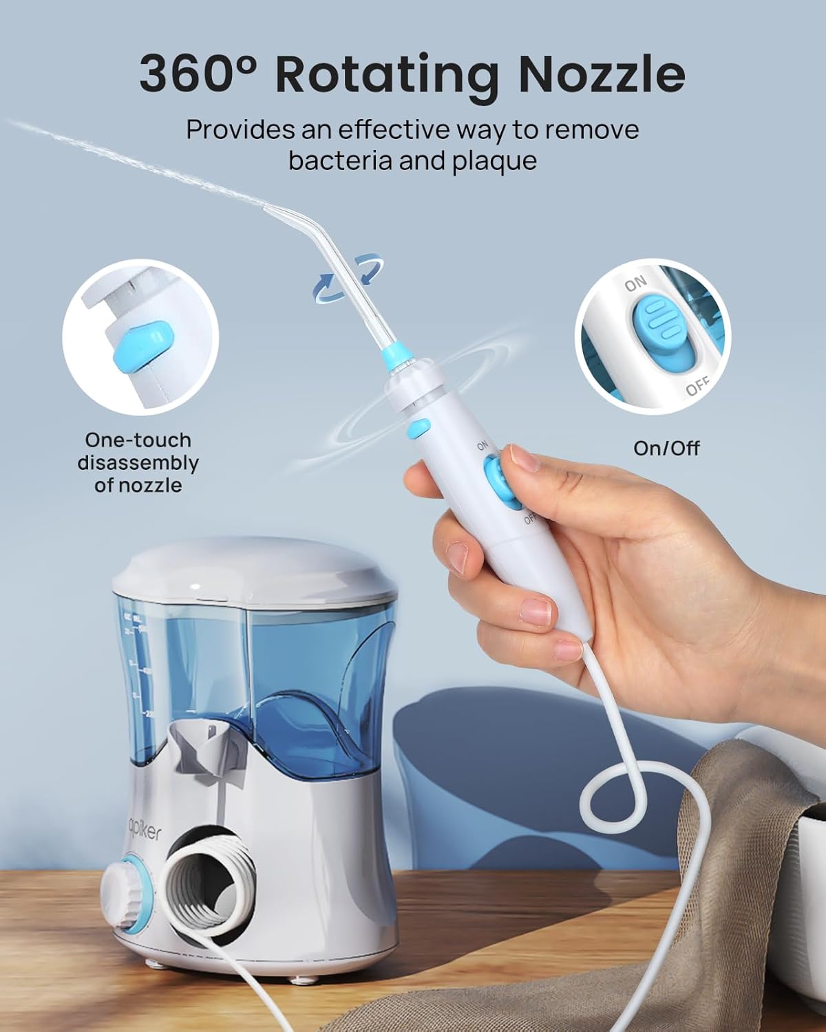 Irrigador Dental Profesional 8 Boquillas