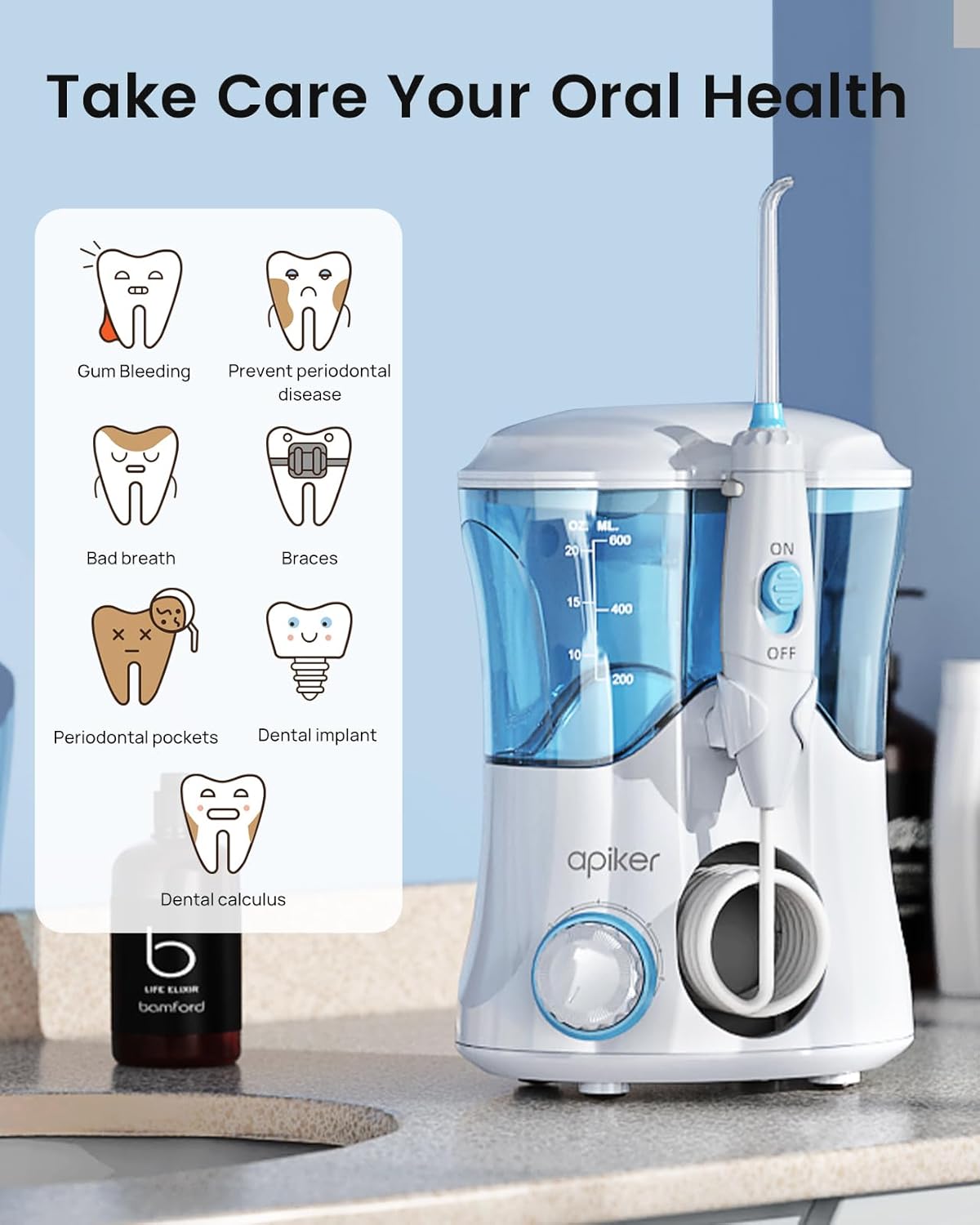 Irrigador Dental Profesional 8 Boquillas