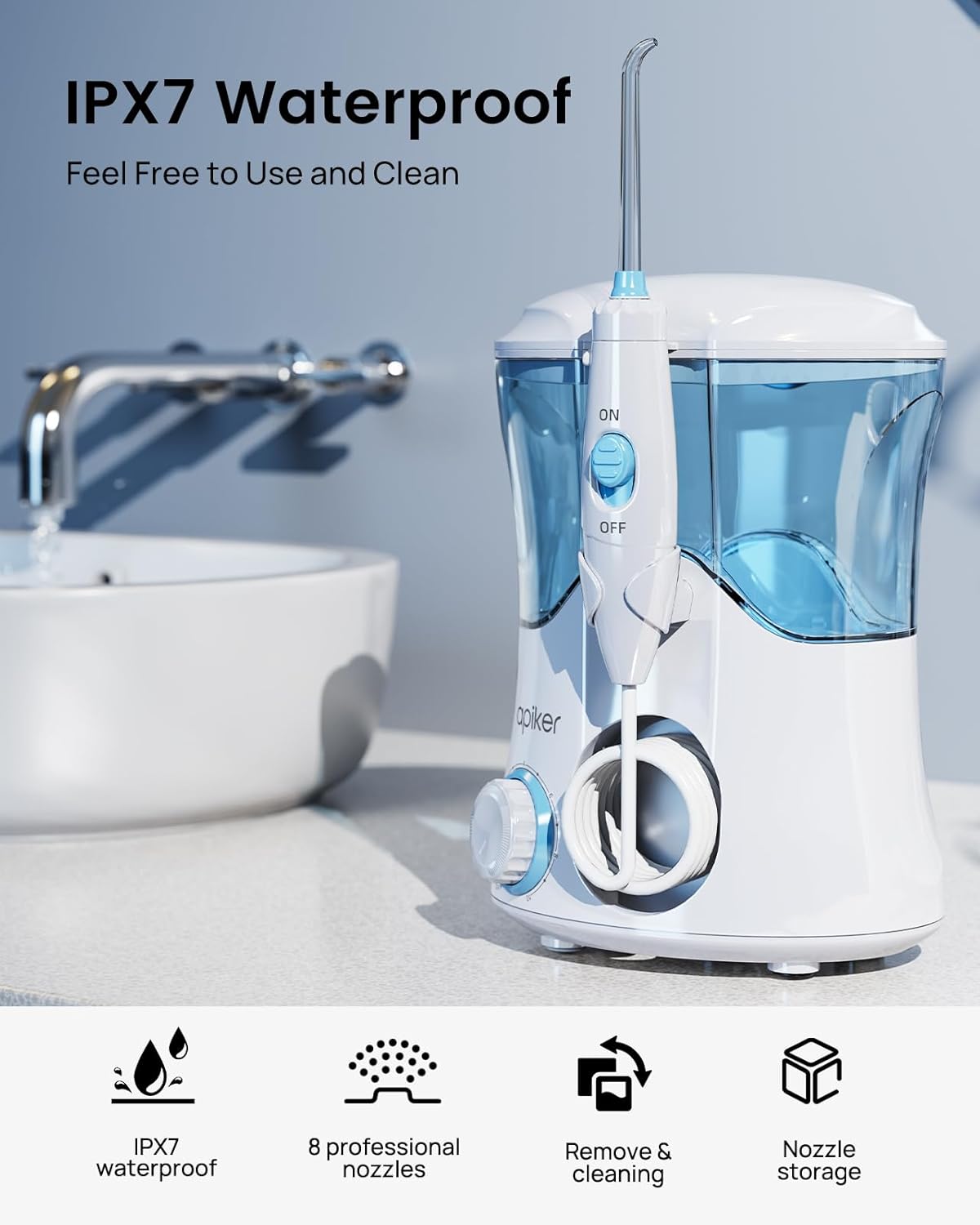 Irrigador Dental Profesional 8 Boquillas