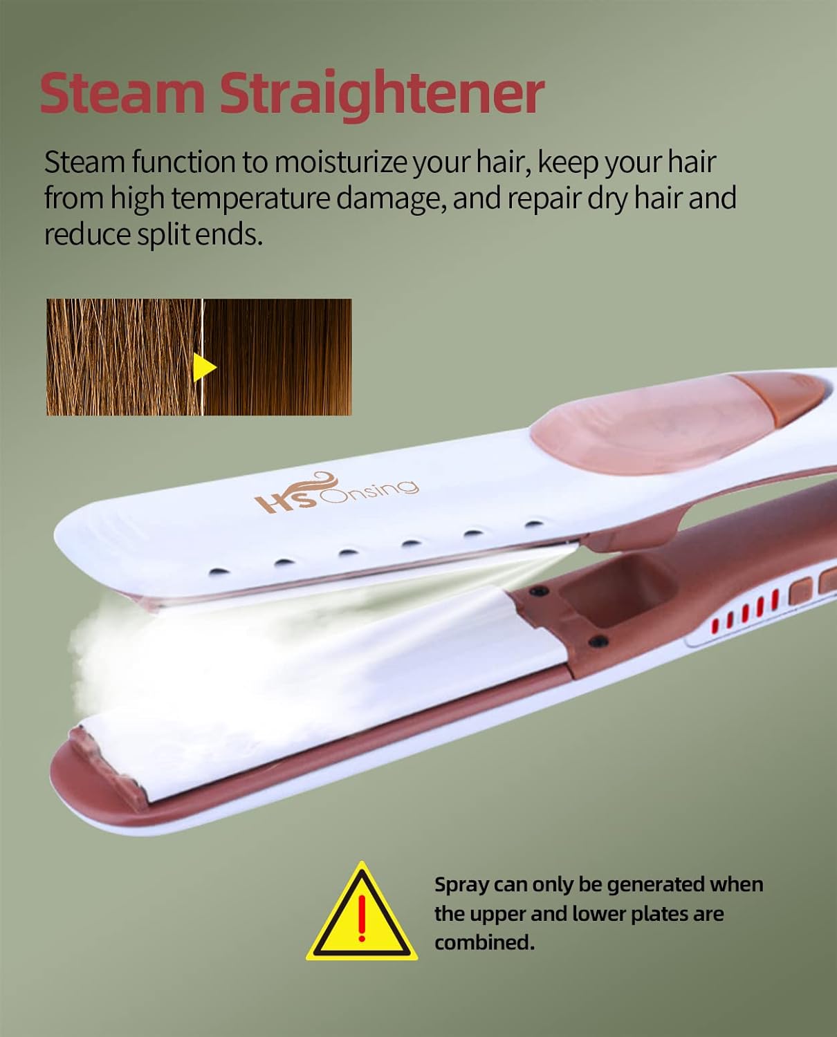 Plancha 2-en-1 para cabello