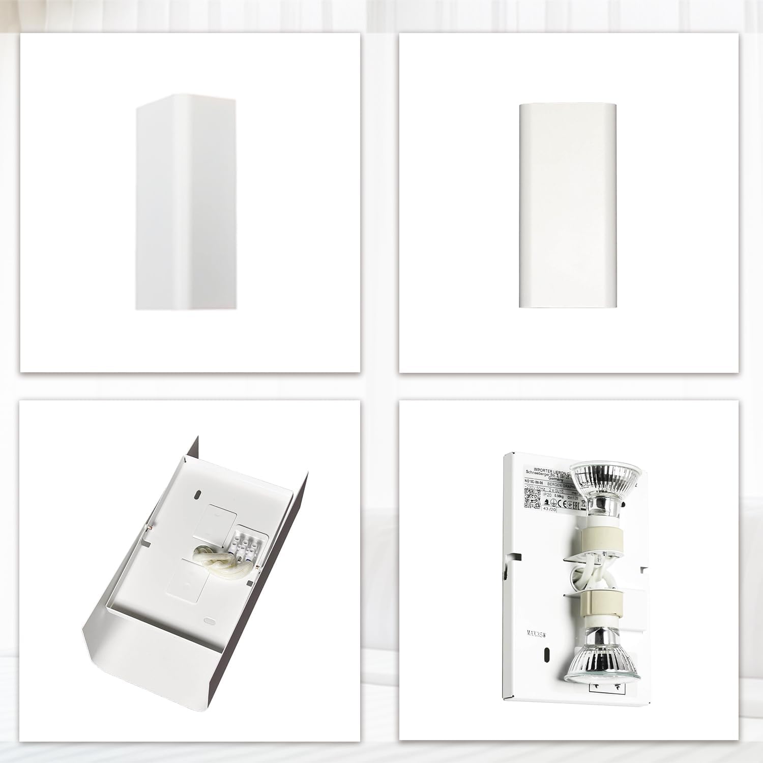 Aplique de pared GU10 blanco
