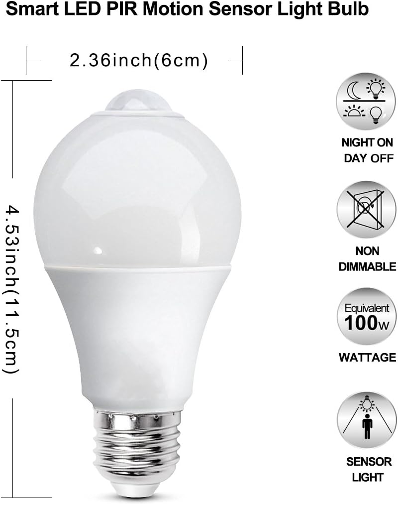 Bombillas LED E27 13W Con Sensor
