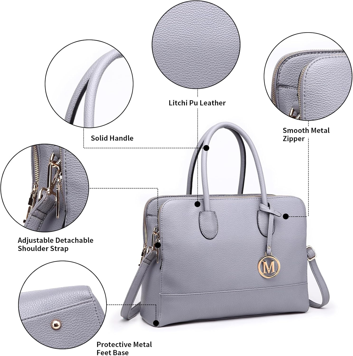 Bolso Tote Mujer Cuero Sintético