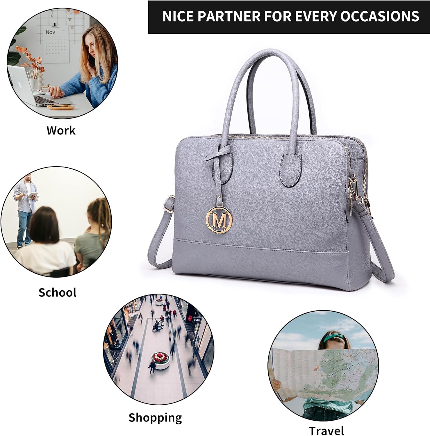 Bolso Tote Mujer Cuero Sintético