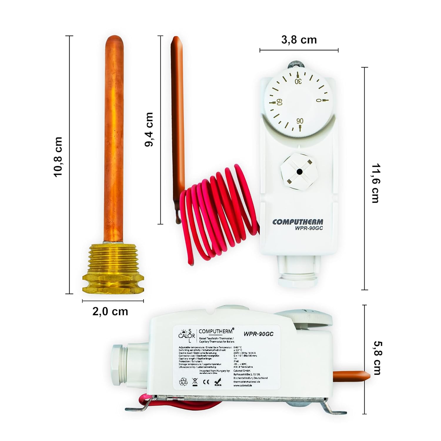 Termostato WPR-90GC Inmersión