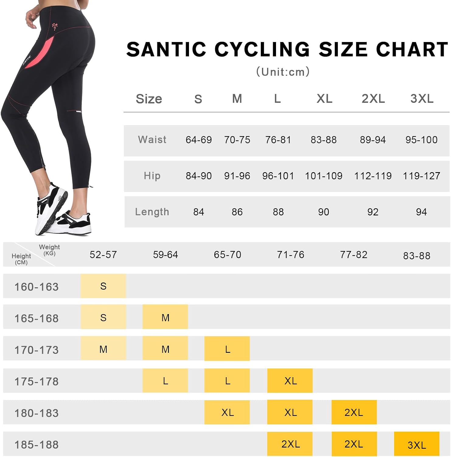 Culote de ciclismo Santic mujer