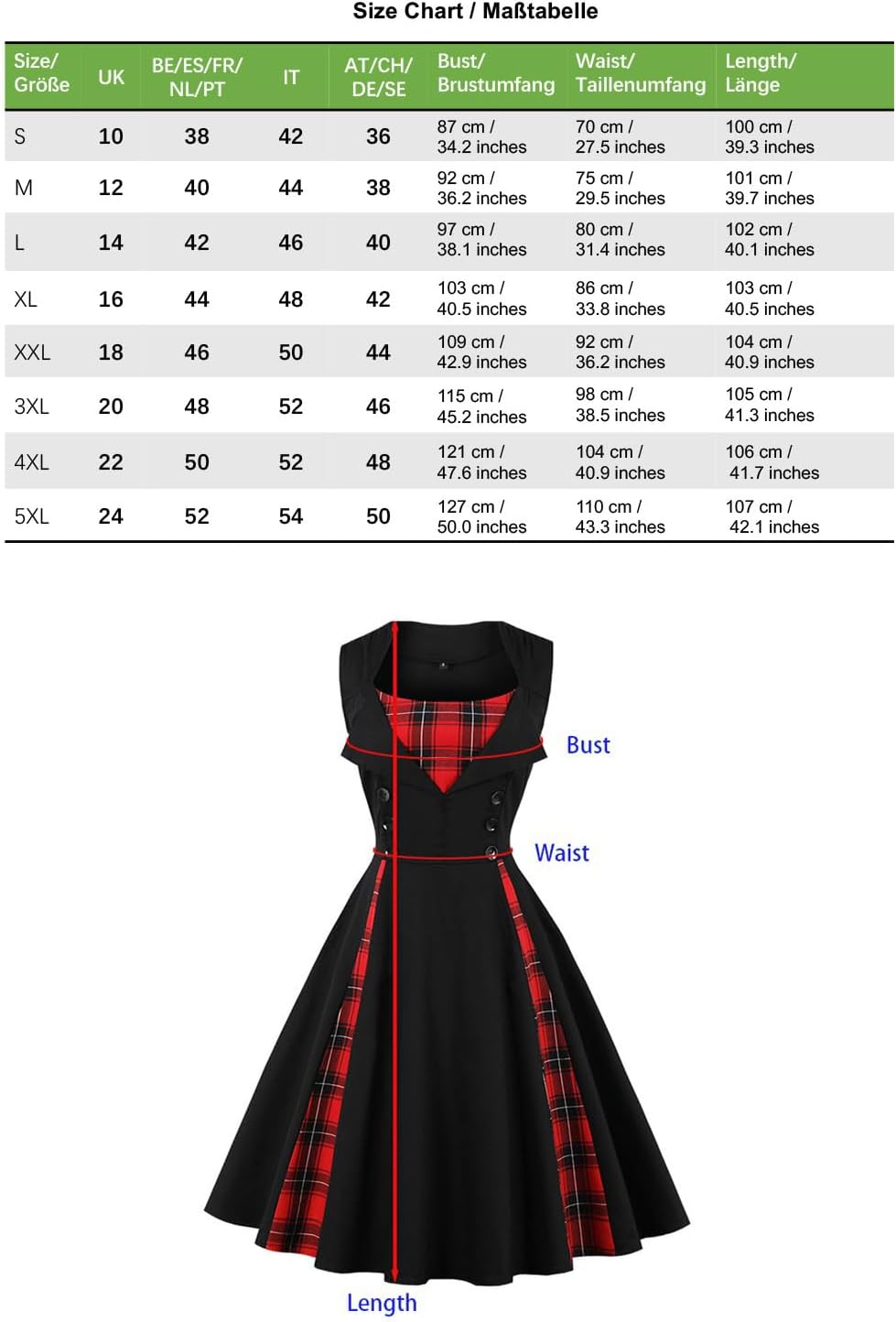 Vestido Vintage A-Línea Lunares