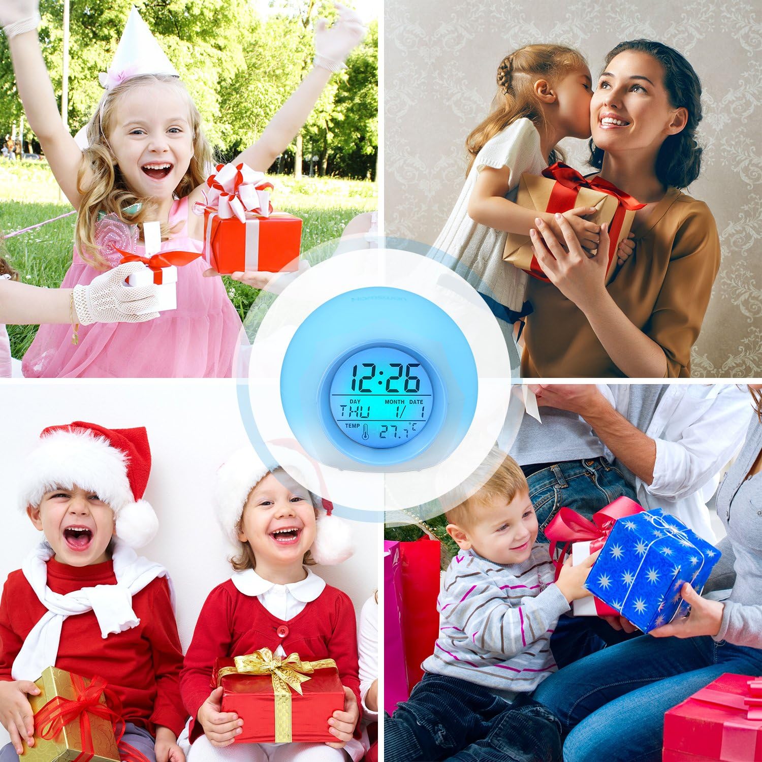 Despertador LED Colorido para Niños