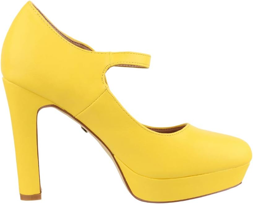 Zapato Tacón Alto Vintage Amarillo