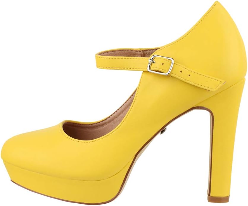 Zapato Tacón Alto Vintage Amarillo