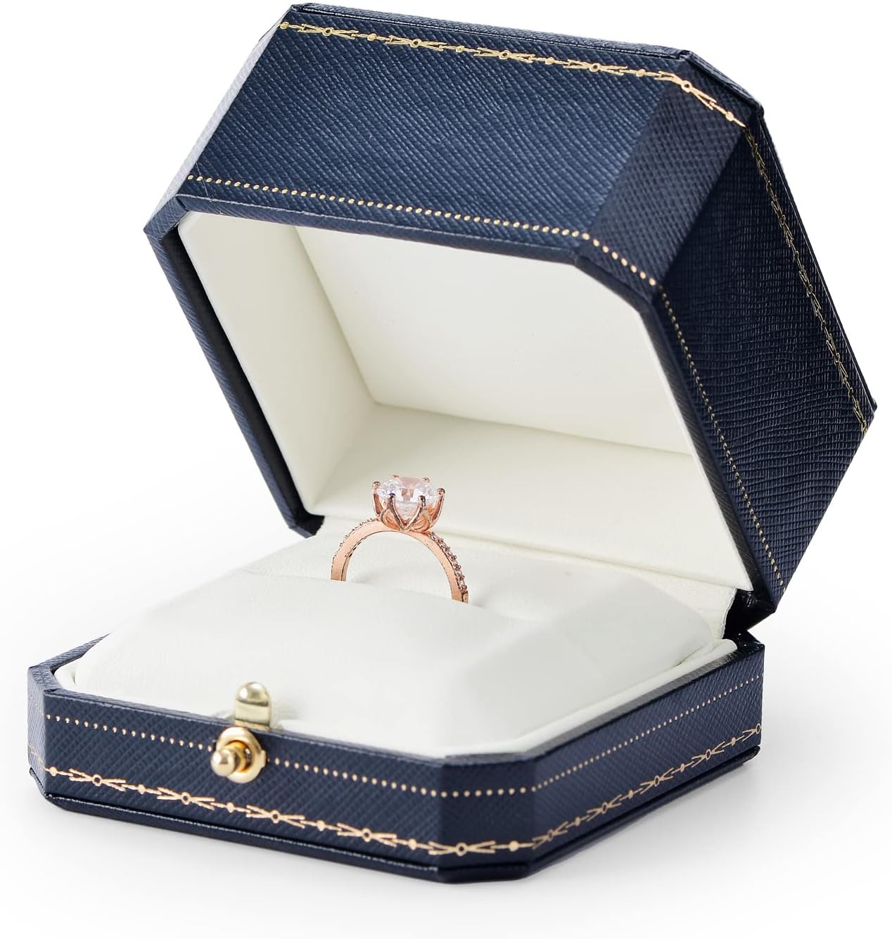 Caja de anillo octogonal Oirlv