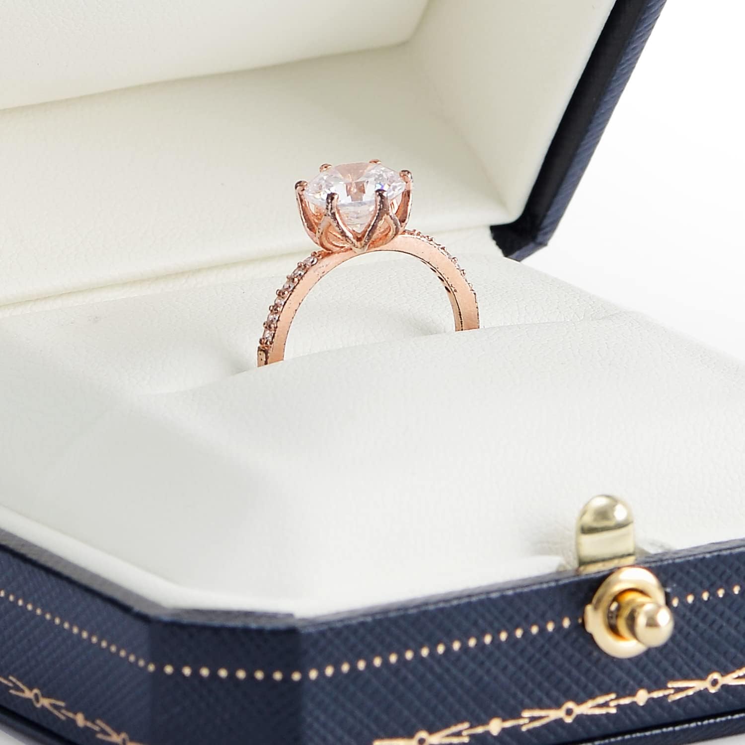 Caja de anillo octogonal Oirlv