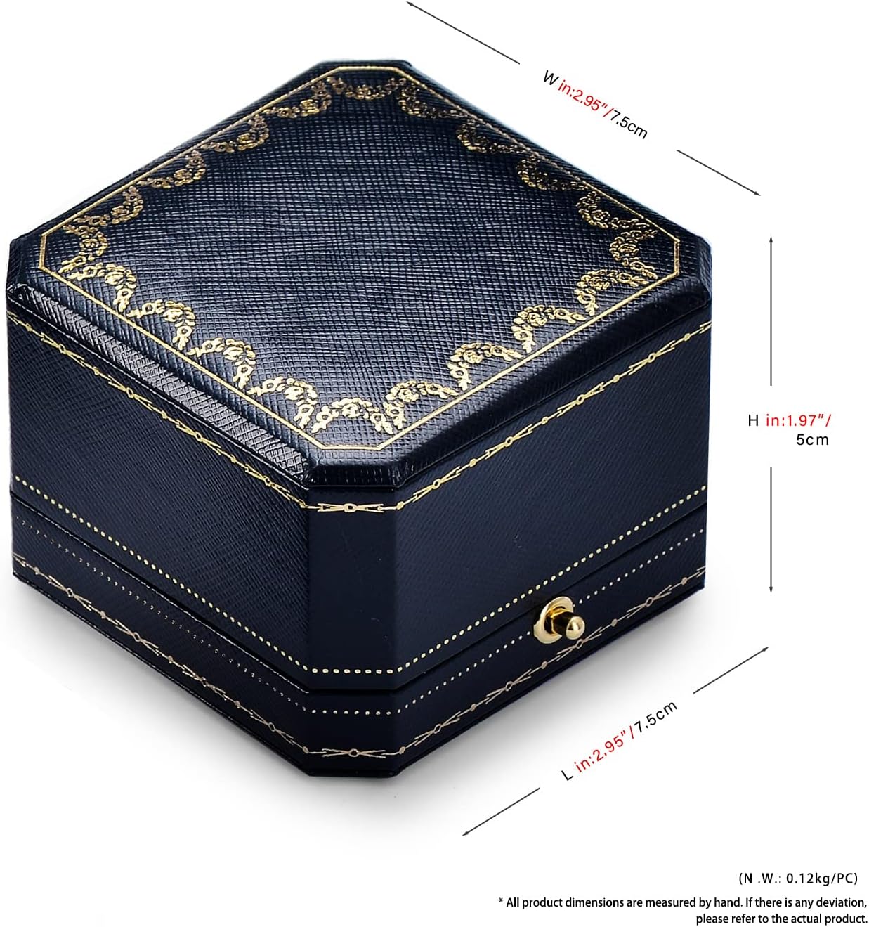 Caja de anillo octogonal Oirlv