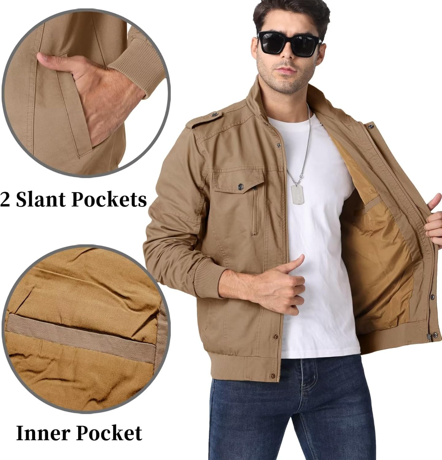 Chaqueta Bomber Militar KEFITEVD